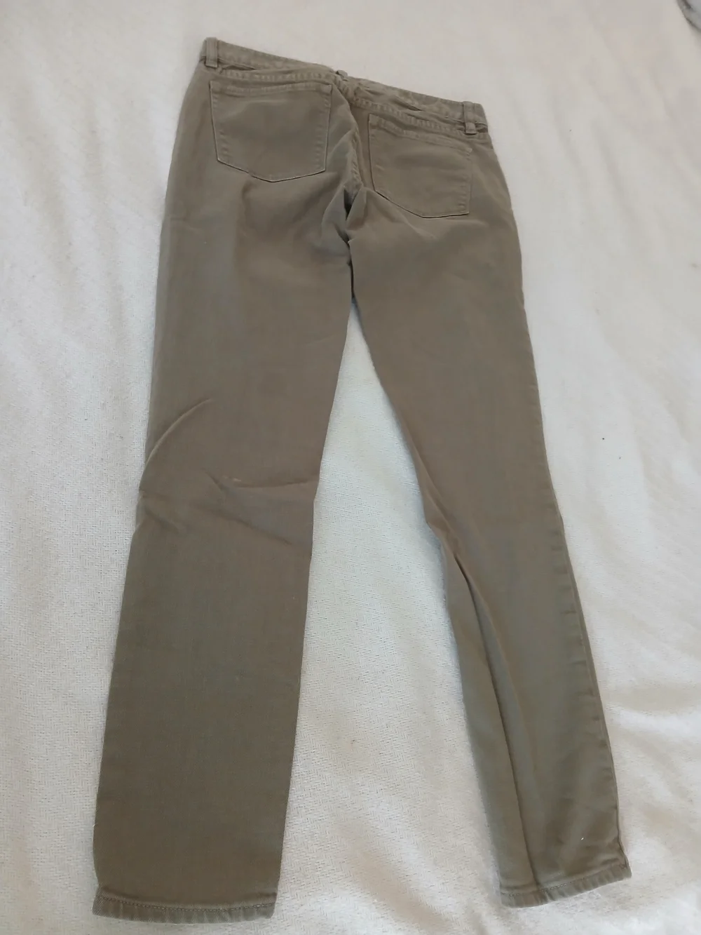 J. Crew Toothpick Skinny Ankle Pants in Olive Green